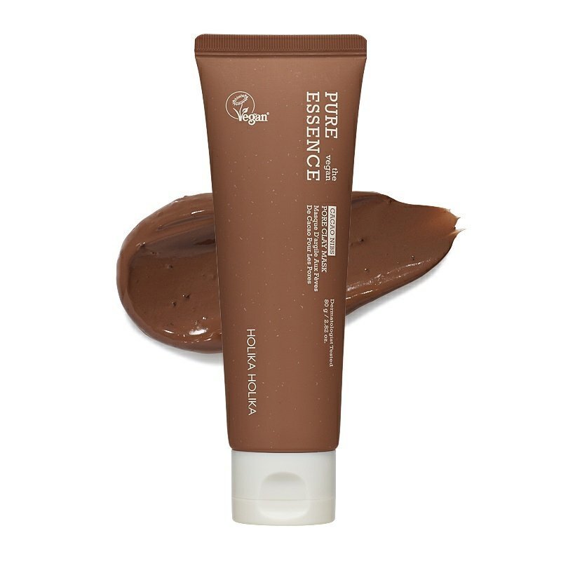 Holika Holika Pure Essence The Vegan Cacao Nibs Pore Clay Mask – valomoji molio kaukė